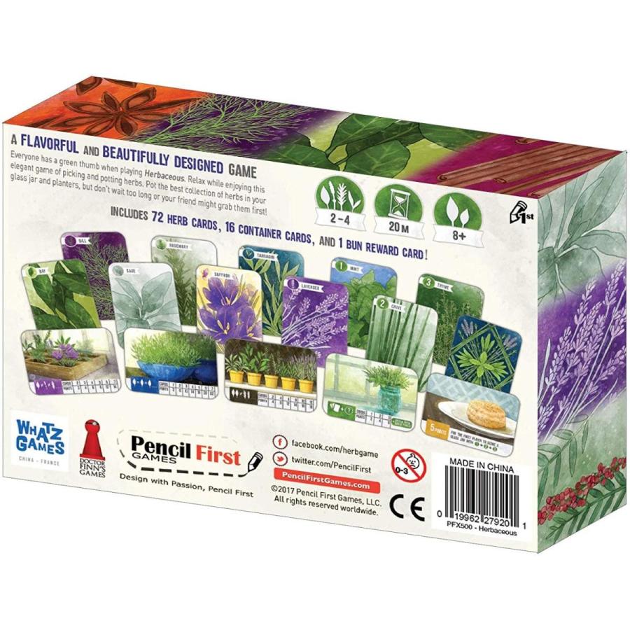 ボードゲーム 英語 アメリカ pfx500 Pencil First Games Herbaceous Card Game ? A Flavorful Set Collの画像