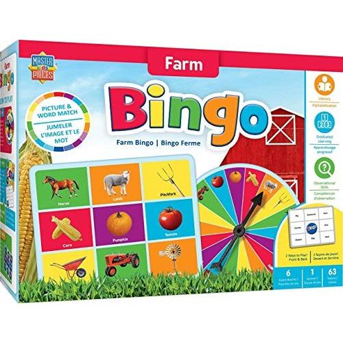 ボードゲーム 英語 アメリカ 11813 MasterPieces Kids Games - Farm Bingo Game