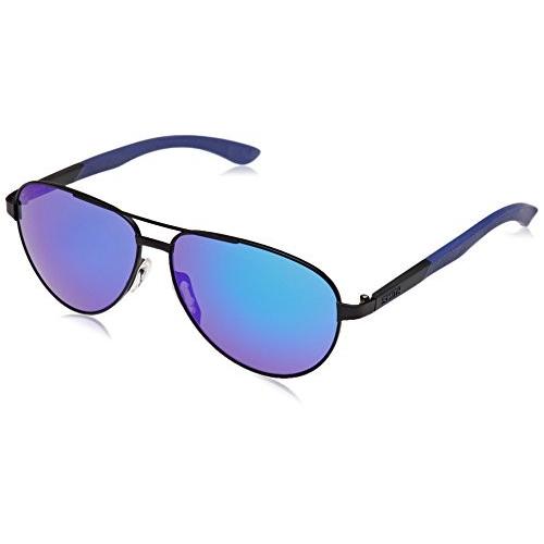 日本人気超絶の 59 003 Z0 Salute 釣り スポーツ スミス 003 Mirror) Black/Blue (Matte Sunglasses Salute Smith スポーツサングラス