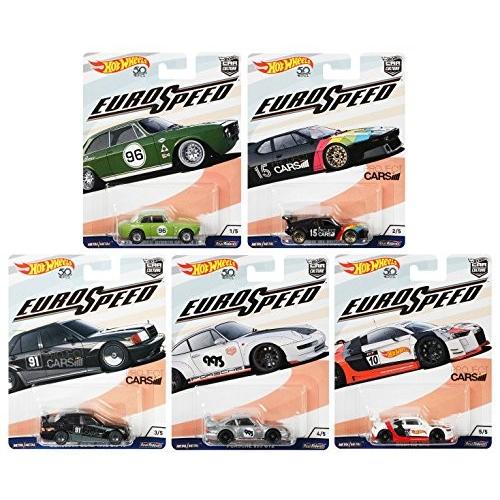 ホットウィール マテル ミニカー 956c Hot Wheels 1:64 Car Culture 2018 Euro Speed - Set of 5