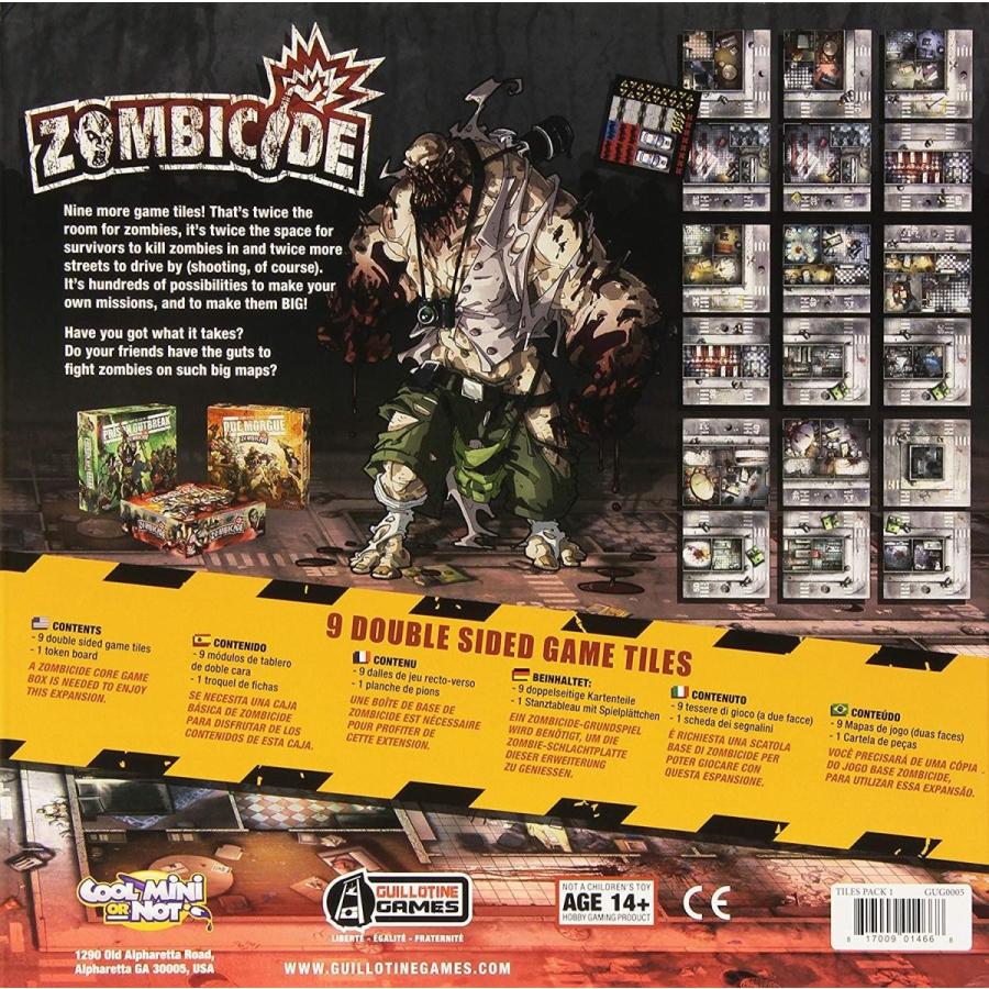ボードゲーム 英語 アメリカ GUG005 Zombicide: 9 Double Sided Game Tiles - Expand Your Zombie Surviv_1