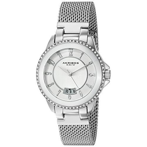 腕時計 アクリボスXXIV レディース AK840SS Akribos XXIV Women's Swarovski Crystal Watch - Etched Di