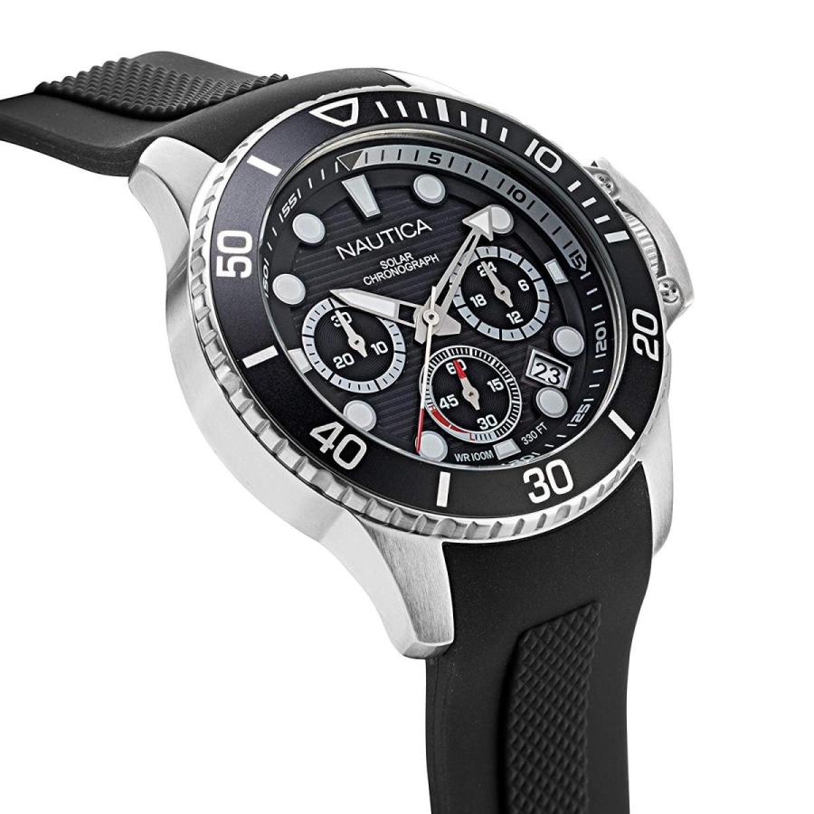 ★11時間以内発送★美品 ノーティカ Nautica ベイサイド クロノソーラーウォッチ メンズ腕時計 ケース45mm シリコンストラ 【3423748845】(18621円)