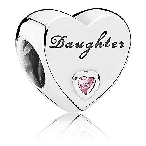 パンドラ ブレスレット チャーム 791726PCZ Pandora Jewelry Daughter Heart Charm - Pink Cubic Zirco