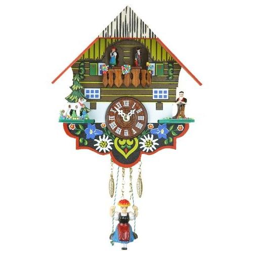 カッコー時計 インテリア 壁掛け時計 TU 263 SQ Trenkle Small minature Black Forest Clock Black F