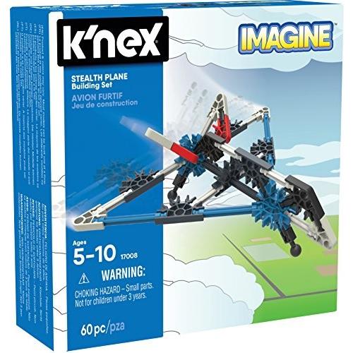 ケネックス 知育玩具 パズル 17008 K'NEX - Stealth Plane Building Set 60 Pieces For Ages 5+ Construc