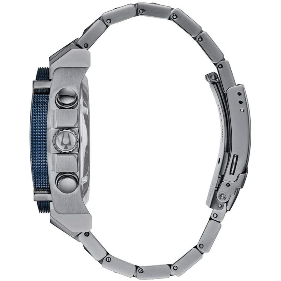 腕時計 ブローバ メンズ 98B343 Bulova Men's Precisionist Gray Ion-Plated Stainless Steel 8-Hand Chronの画像