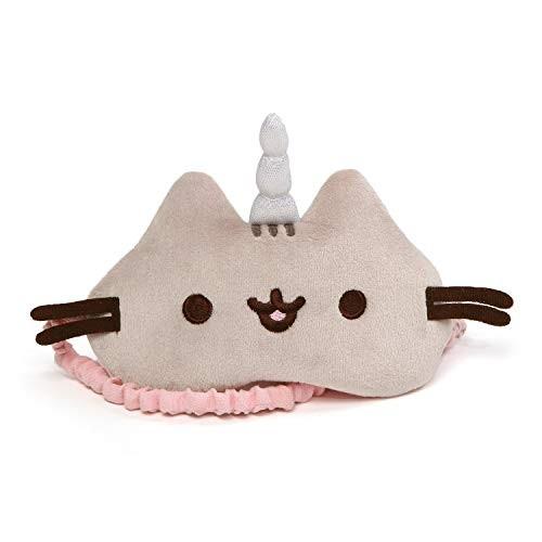 ガンド GUND ぬいぐるみ 4061352 GUND Pusheen Pusheenicorn Unicorn Cat Sleep Mask Plush， Pink Grey， 7"