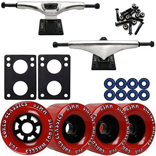 ウィール タイア スケボー TGM Skateboards Core 7.0 Raw Longboard Trucks Wheels Package Bigfoot 83粍 ストリート系スポーツ-スケートボード