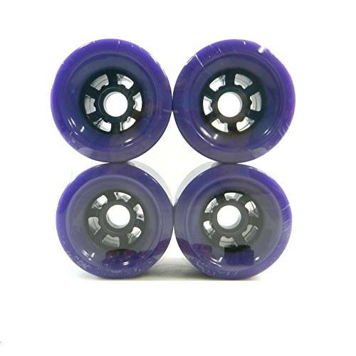 ウィール タイヤ スケボー 90mm x 52mm Pro Longboard Cruiser Wheels Flywheels (Purple)