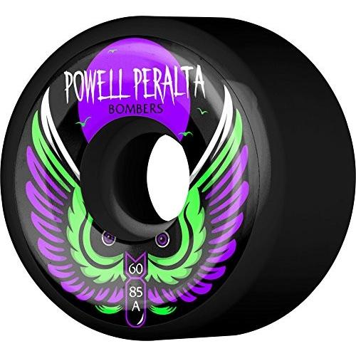ウィール タイヤ スケボー WSAABO3608502X4 Powell Peralta Bombers 60mm 85A Black Skateboard Wheels