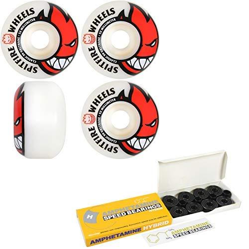 ウィール タイヤ スケボー Spitfire Skateboard Wheels with Hybrid Ceramic Bearings Bighead 59mm White
