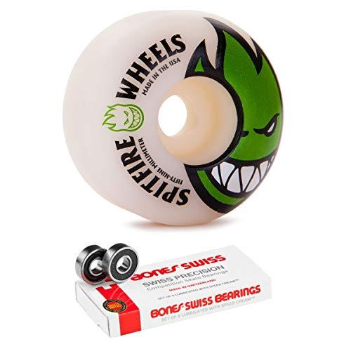 ウィール タイヤ スケボー Spitfire Bighead Skateboard Wheels - 59mm with Bones Swiss Original Bearin