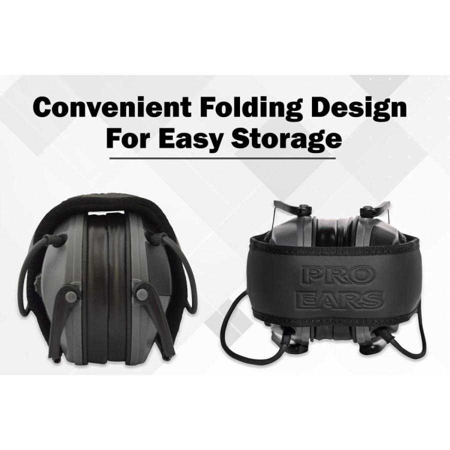 イヤーマフ シューティング ハンティング PESILVER Pro Ears Silver 22 Electronic Hearing Protec_6