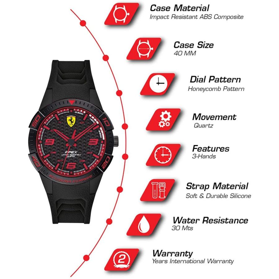 腕時計 フェラーリ メンズ 0840032 0840032 Ferrari Scuderia Apex Mens Analog Black Casual Quartz Ferr フェラーリ メンズ 腕時計 Ferrari Scuderia Apex Mens Analog Black Casual Quartz 自動翻訳