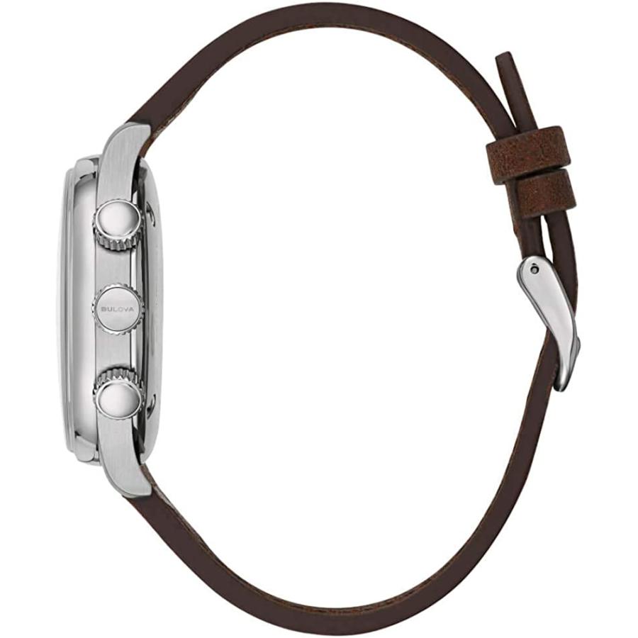 腕時計 ブローバ メンズ 96A245 Bulova Men’s Military Heritage A-15 3-Hand Hack Automatic Leather Stの画像