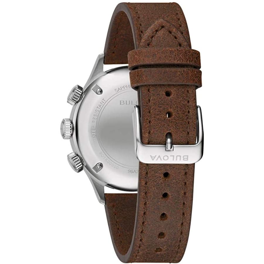 腕時計 ブローバ メンズ 96A245 Bulova Men’s Military Heritage A-15 3-Hand Hack Automatic Leather Stの画像