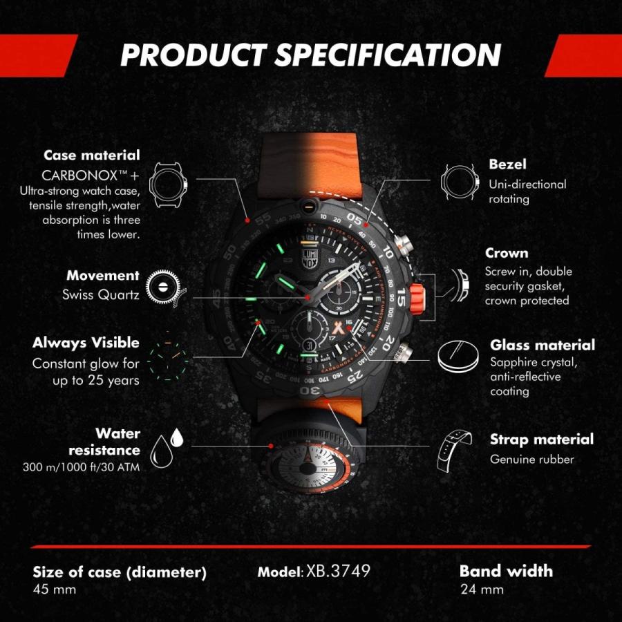 腕時計 ルミノックス アメリカ海軍SEAL部隊 XB.3749 Luminox - Bear Grylls Survival XB.3749 - Menの画像