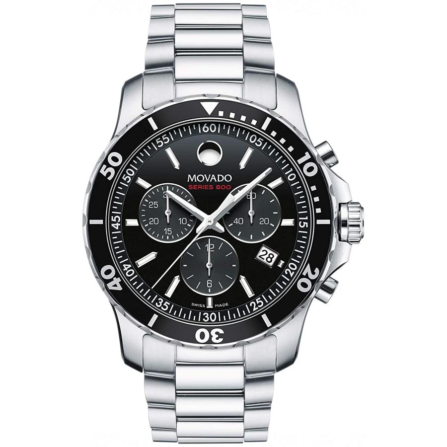 腕時計 モバード メンズ 2600142 Movado Men's Series 800 Sport Chrongraph Watch with Printed Index Dia｜maniacs-shop