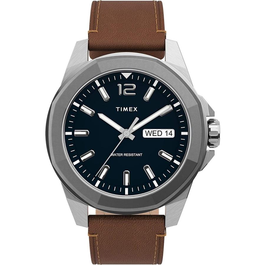 腕時計 タイメックス メンズ TW2U15000 Timex Men's TW2U15000 Essex Avenue 44mm Tan/Silver-Tone/Black