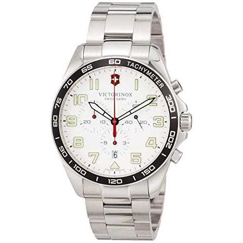 腕時計 ビクトリノックス スイス 241856 Victorinox Swiss Army FIELDFORCE Chrono Watch, White (SS B｜maniacs-shop