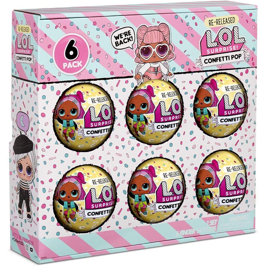 エルオーエル サプライズ L.O.L. Surprise! コンフェッティポップ 再リリース 6個パック 9つのサプラ サプライズ Surprise エルオーエル コンフェッティポップ 再リリース 6個パック Confetti Pop