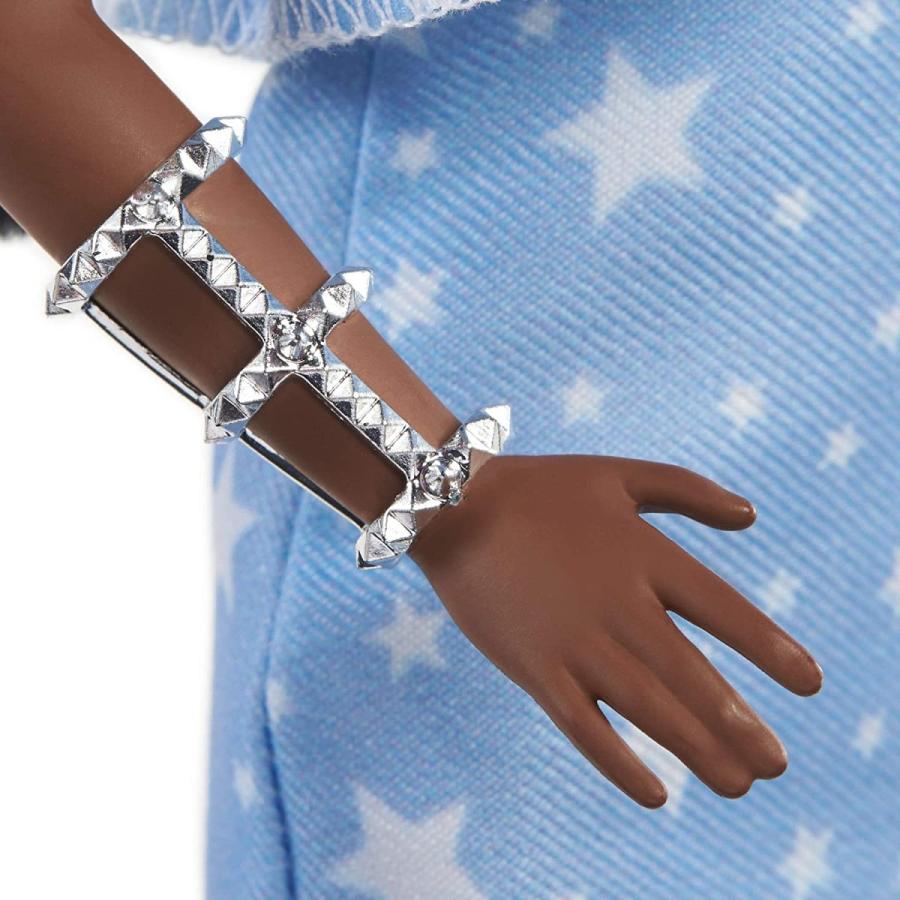 バービー Barbie ファッショニスタ 146 義足着用 星のプリントとフリルのワンショルダー シルエッ_3