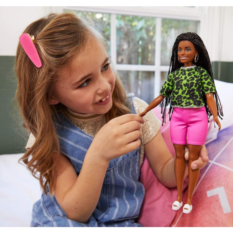バービー人形 バービー ファッショニスタ 144 黒人 ロングブレード ネオンルック Barbie Fashionistas Gの画像