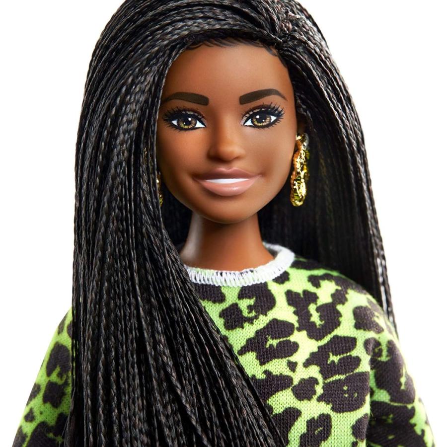バービー人形 バービー ファッショニスタ 144 黒人 ロングブレード ネオンルック Barbie Fashionistas Gの画像