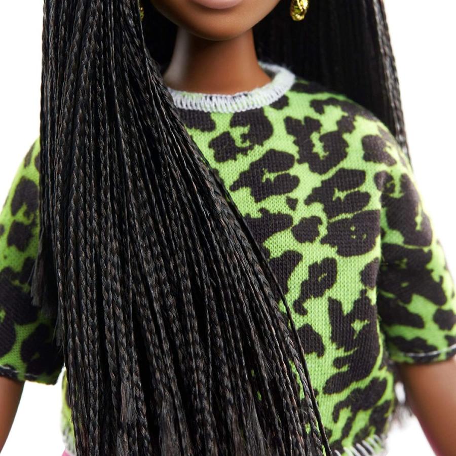 バービー人形 バービー ファッショニスタ 144 黒人 ロングブレード ネオンルック Barbie Fashionistas Gの画像