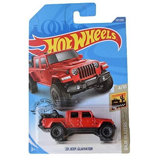 ホットウィール マテル ミニカー ghb41 Hot Wheels 2020 Jeep Gladiator 157/250， Red， 1:64 Scale Die
