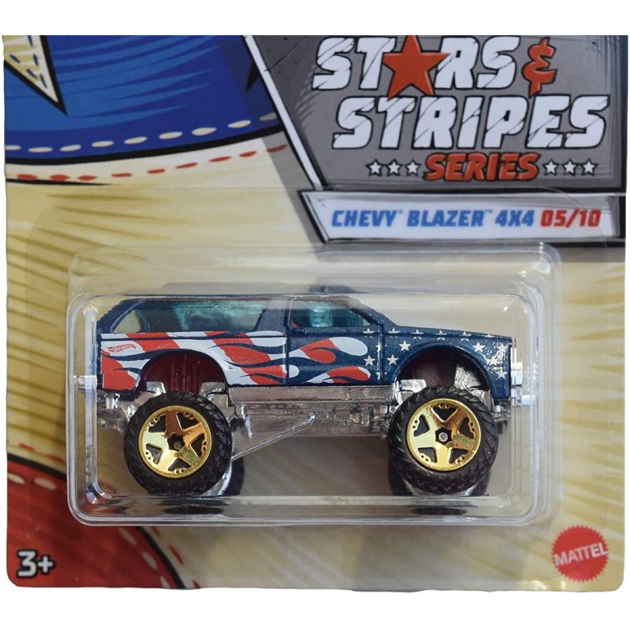 ホットウィール マテル ミニカー GJW83 Hot Wheels Stars & Stripes Series Chevy Blazer 4x4 5/10， Bl