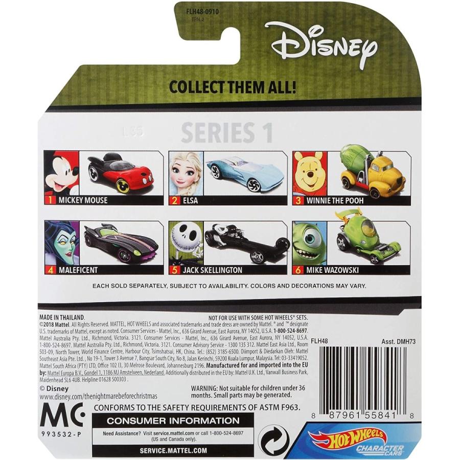 ホットウィール マテル ミニカー FLH48 Hot Wheels Jack Skellington Vehicle, 1:64 Scale_1
