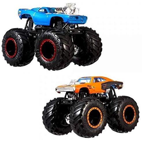 ホットウィール マテル ミニカー gbt69 Hot Wheels Monster Trucks Demolition Doubles Giant Wheels R_1