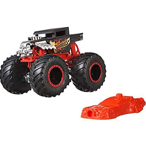 ホットウィール Hot Wheels モンスタートラック ボーンシェイカー 1/64スケール 本体サイズ約9.3x6x6cm｜maniacs-shop