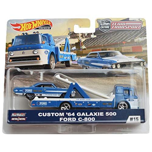 ホットウィール マテル ミニカー fyt15 Hot Wheels Team Transport Custom '64 Galaxie 500 Ford C 800