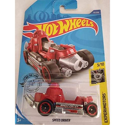 ホットウィール マテル ミニカー 77/250 Mattel Hot Wheels 2020 Experimotors Speed Driver, Red 1:64 ゲーム、おもちゃ-おもちゃ