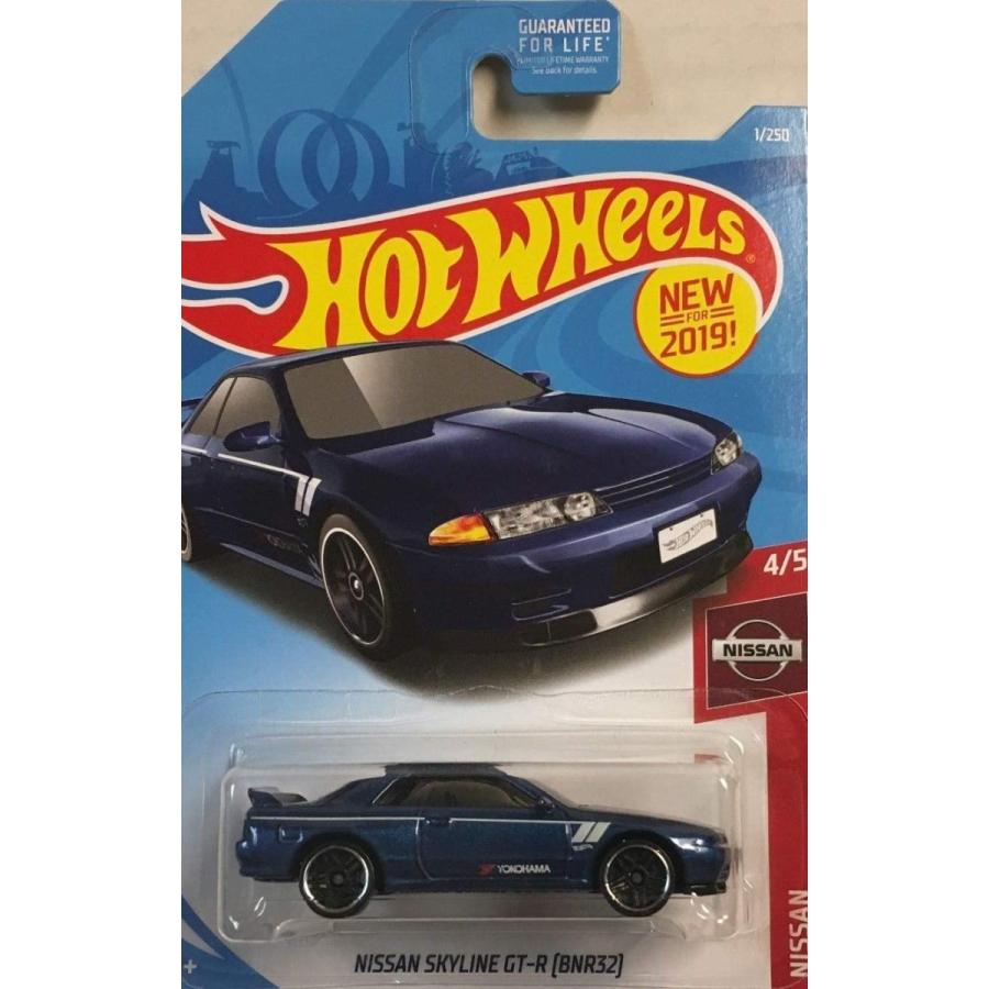 ホットウィール Hot Wheels ニッサン スカイライン GT-R (BNR32) 4/5 1/250 ブルー 日産 ビークル ミニカー