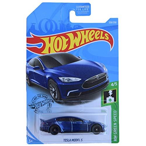 ホットウィール Hot Wheels テスラ モデルS HWグリーンスピード 4/5 226/250 ブルー Tesla ビークル ミニ