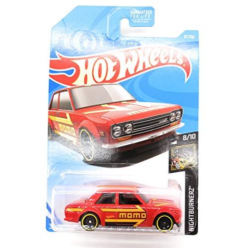 ホットウィール マテル ミニカー HDG52 Hot Wheels NIGHTBURNERZ 8/10, RED '71 Datsun 510 97/249