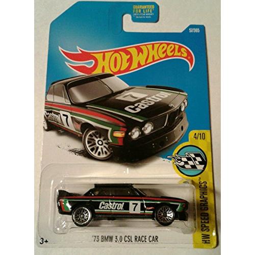 ホットウィール Hot Wheels '73BMW 3.0 CSL スピード競技鉄道車両 HW速力度グラフィクス4/10 57/365 黒いこと ビー おもちゃ-乗り物、ミニチュア-ゲーム、おもちゃ