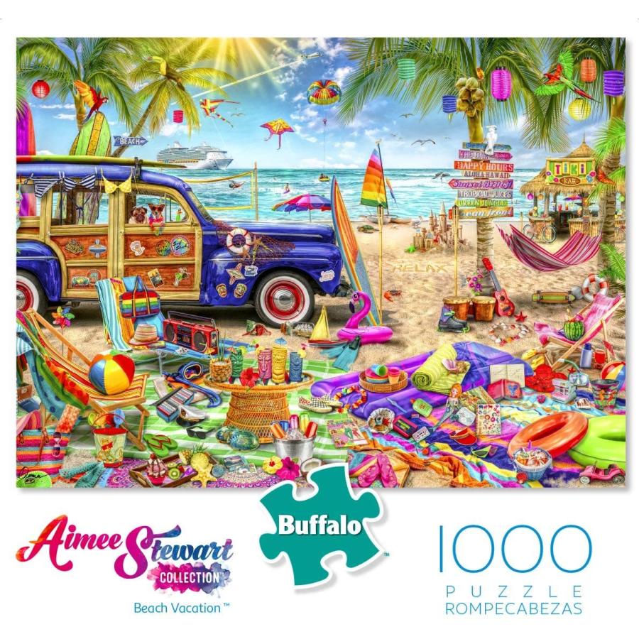 ジグソーバズル 海外製 1000ピース ビーチバケーション エイミー・スチュワート Aimee Stewart 絵画_1