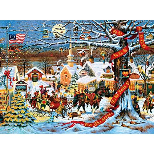 ジグソーパズル 海外製 1000ピース 小さな町のクリスマス チャールズ・ワイソッキー サイズ約68x5