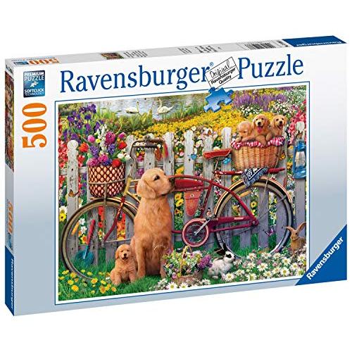 ジグソーパズル 海外製 500ピース 庭のかわいい犬 イヌ 約50x36センチ ペット・動物 Ravensburger