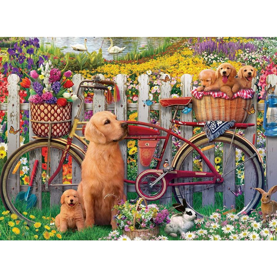 ジグソーパズル 海外製 500ピース 庭のかわいい犬 イヌ 約50x36センチ ペット・動物 Ravensburger_1