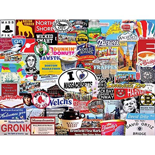 ジグソーバズル 海外製 1000ピース マサチューセッツが大好き サイズ約60×76センチ 絵画・アート