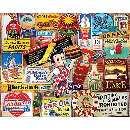 ジグソーバズル 海外製 1000ピース ヴィンテージサイン サイズ約60×76