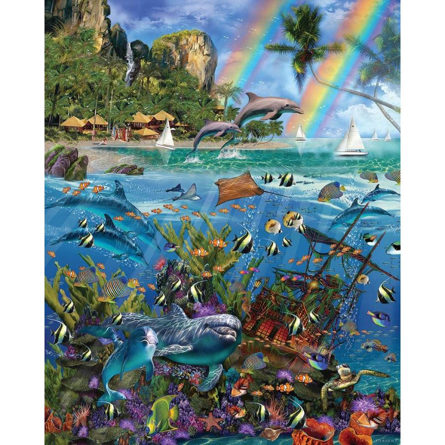 ジグソーバズル 海外製 1000ピース トロピカルトレジャー 探して見つける seek and Find サイズ約60×7の画像
