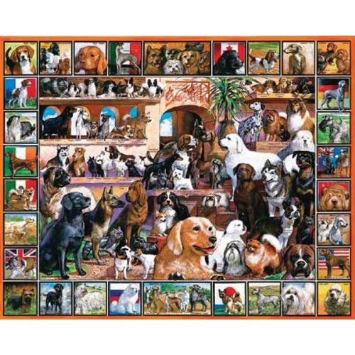 ジグソーバズル 海外製 1000ピース 犬の世界 サイズ約60×76センチ