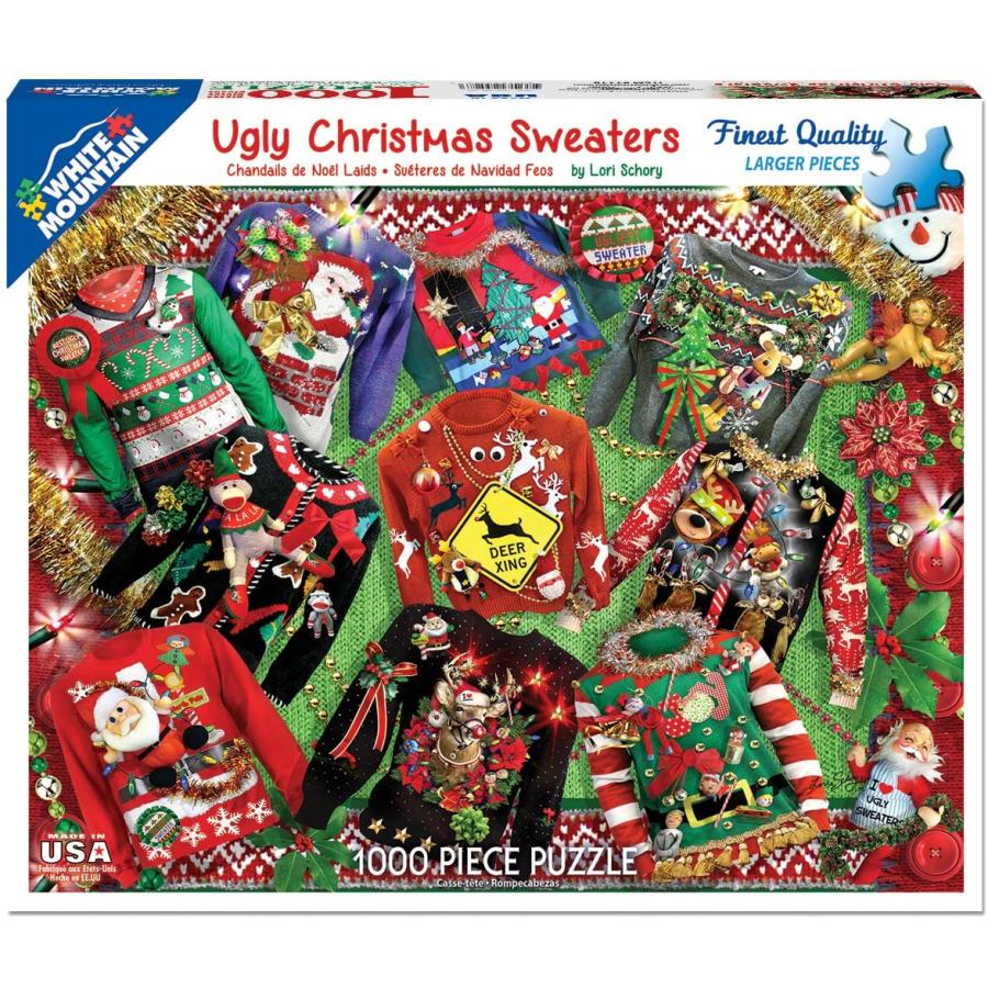 ジグソーバズル 海外製 1000ピース かっこ悪いクリスマスセーター サイズ約60×76センチ クリスマ